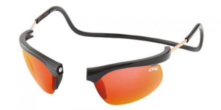 CliC Zonnebril wing Oranje glazen - Zwart/Oranje