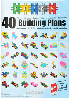Clics Bouwplannenboek 40 in 1 - Constructie blokken