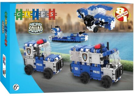 Clics HERO SQUAD POLITIE BOX 8 IN 1