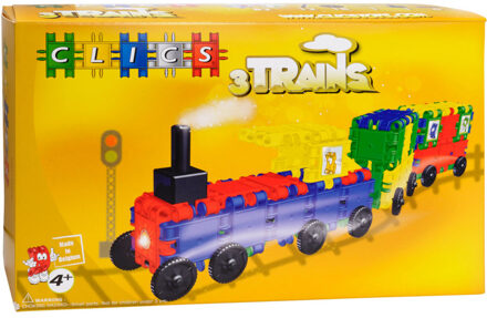 Clics Treinen Box 3 in 1 - Constructie blokken