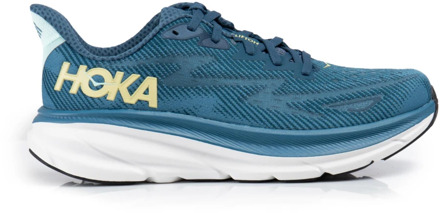 Clifton 9 Logo-Print Sneakers Hoka One One , Black , Heren - 43 EU