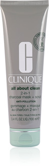 Clinique 2-in-1 All About Clean Charcoal Mask + Scrub - gezichtsmasker & scrub - 100 ml