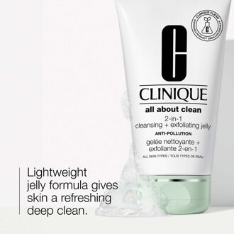 Clinique All About Clean 2-in-1 Cleanser + Exfoliating Jelly - gezichtsreiniger - 150 ml