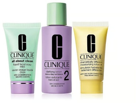 Clinique Geschenkset Clinique 3 Step Intro Kit 2 Dry, Combination Skin 30 ml + 30 ml + 60 ml