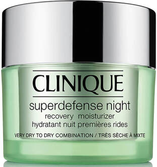 Clinique Superdefense Night Recovery Moisturizer Nachtcrème Droge huid - 50 ml