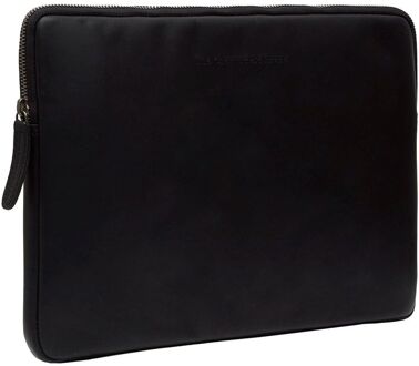 Clinton - Lederen Laptop Sleeve - 14 inch - Zwart