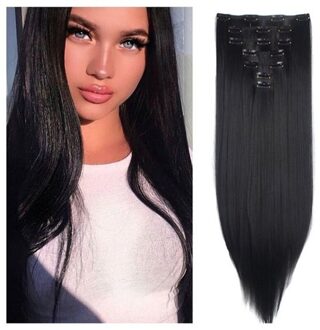 Clip In Hair Extensions Synthetische Lange Rechte Haarstukjes Extensions Voor Het Toevoegen Van Haar Volume Pluizige Clip In Haar Voor Vrouwen