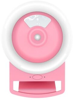 Clip Led Selfie Lamp Ring Voor Mobiele Telefoon Camera Draagbare Clip-On Lamp Vrouwen Meisje Nacht Duisternis Selfie Enhancing vullen Lichten roze