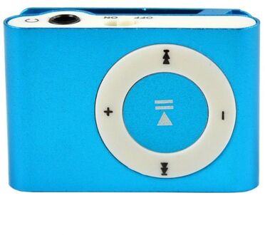Clip MP3 Speler Mini Tf/Sd Slot Usb Muziekspeler Metalen Waterdichte Sport Walkman Lettore Draagbare MP3 Micro Blauw