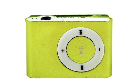 Clip MP3 Speler Mini Tf/Sd Slot Usb Muziekspeler Metalen Waterdichte Sport Walkman Lettore Draagbare MP3 Micro groen