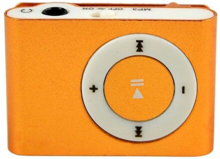 Clip MP3 Speler Mini Tf/Sd Slot Usb Muziekspeler Metalen Waterdichte Sport Walkman Lettore Draagbare MP3 Micro Oranje