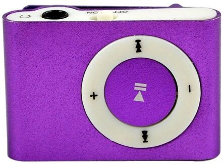 Clip MP3 Speler Mini Tf/Sd Slot Usb Muziekspeler Metalen Waterdichte Sport Walkman Lettore Draagbare MP3 Micro Paars