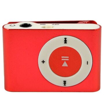 Clip MP3 Speler Mini Tf/Sd Slot Usb Muziekspeler Metalen Waterdichte Sport Walkman Lettore Draagbare MP3 Micro Rood