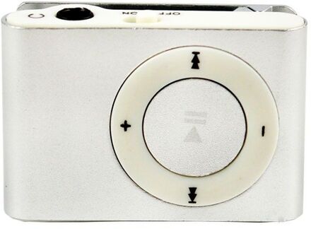 Clip MP3 Speler Mini Tf/Sd Slot Usb Muziekspeler Metalen Waterdichte Sport Walkman Lettore Draagbare MP3 Micro Zilver