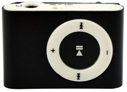 Clip MP3 Speler Mini Tf/Sd Slot Usb Muziekspeler Metalen Waterdichte Sport Walkman Lettore Draagbare MP3 Micro zwart