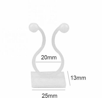 Clip Onzichtbare Muur Wijnstok Klimmen Kleverige Haak Rotan Vaste Clip Beugel Plant Stent Ondersteunt Onzichtbare Plant Muur Rotan Klem 03 groot wit