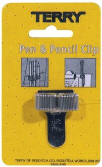Clip tbv 2 pennen/potlood zilverkleurig