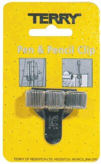 Clip tbv 3 pennen/potlood zilverkleurig