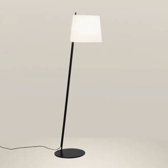 Clip vloerlamp hoogte 158cm kap wit wit, zwart
