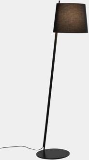 Clip vloerlamp hoogte 158cm kap zwart