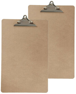 Clipboard/klembord/memobord voor documenten - 2x - hardboard - A3 formaat - met stevige klem