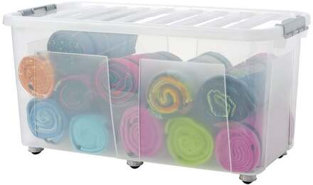 Clipbox met wieltjes - 100 liter - 80x40x40 cm