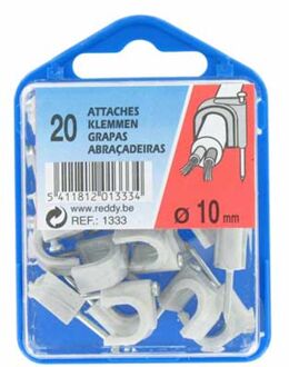 Clips 10mm Grijs 20st.