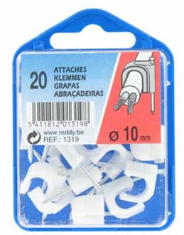 Clips 10mm Wit 20st.