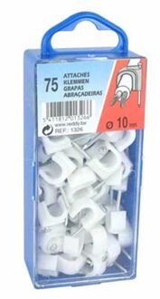 Clips 10mm Wit 75st.