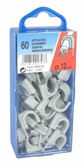 Clips 12mm Grijs 60st.