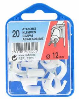 Clips 12mm Wit 20st.