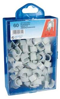 Clips 14mm Grijs 60st.