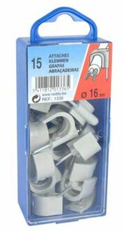 Clips 16mm Grijs 15st.