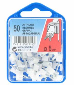 Clips 5mm Wit 50st.