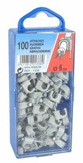 Clips 6mm Grijs 100st.