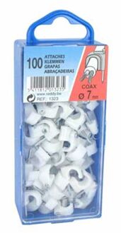 Clips 7mm Wit 100st.