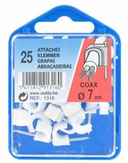 Clips 7mm Wit 25st.