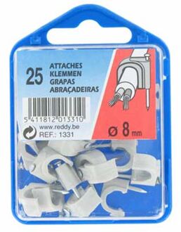 Clips 8mm Grijs 25st.
