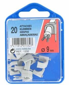 Clips 9mm Grijs 20st.