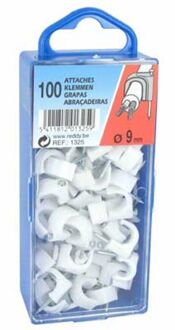 Clips 9mm Wit 100st.