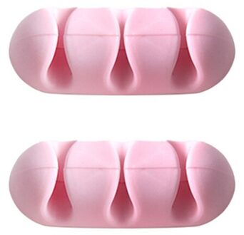 Clips Kabel Organizer Houder Muis Draad Clip Desktop Data Lijn Separator Zelfklevende Winder Kabel Draad Vaststelling Sales roze