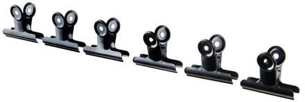 Clips voor wandrek - zwart - set van 6