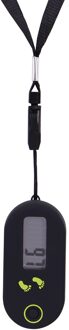 Clispeed Eenvoudige Mini Stap Counter Walking 3D Digitale Stappenteller Voor Oefening Mannen Vrouwen (Zwart)