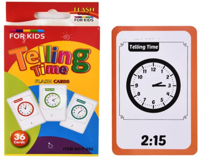 Clock Time Number Alphabet Learning Card Telling Time Flash Cards Early Children Preschool Mathematics English Educational Toys