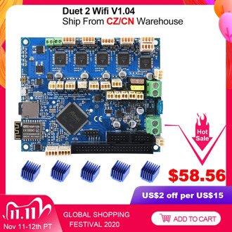 Cloned Duet 2 Wifi V1.04 Upgrade 32bit Control Board Duet2 Wifi 32 bit Motherboard For CNC Machine ender 3 pro 3D Printer Parts