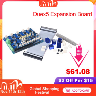 Cloned Duex5 Expansion Board Controller With TMC2660 Stepper Motor Driver Fit Thermocouple PT100 VS Duet 2 Wifi 3D Printer Parts