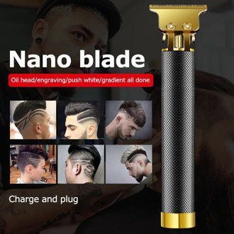 Close-cutting Digital Hairdresser Electric Hair Clipper Professional Barber Men Hair Trimmer Rechargeable 0mm T- Blade Machine