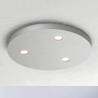Close LED plafondlamp 3-lamps rond aluminium geanodiseerd aluminium