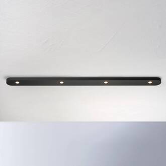 Close LED plafondlamp, 4-lamps, zwart zwart geanodiseerd