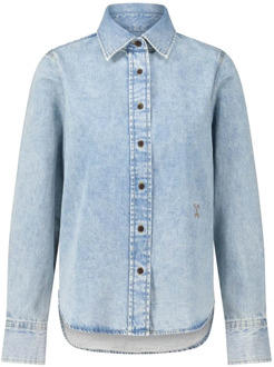 CLOSED Denim Overhemd Regular Fit Contrast Design Closed , Blue , Dames - Xl,L,M,Xs,2Xs
